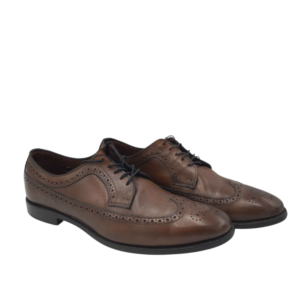 ALLEN EDMONDS LEATHER WING TIP OXFORD MEN SHOE BROWN 12