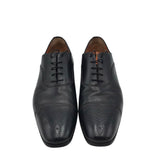 SANTONI LEATHER LACE UP OXFORD MEN SHOE BLACK 11.5