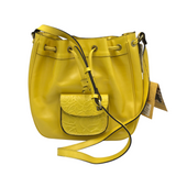 PATRICIA NASH NWT$215 DRAWSTRING HANDBAG YELLOW