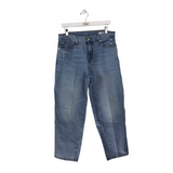 DISTRESSED STRAIGHT LEG DESIGNER JEANS BLUE 29