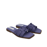 FRANCO SARTO RET$60 WOVEN SLIDE SHOES PURPLE 5.5M