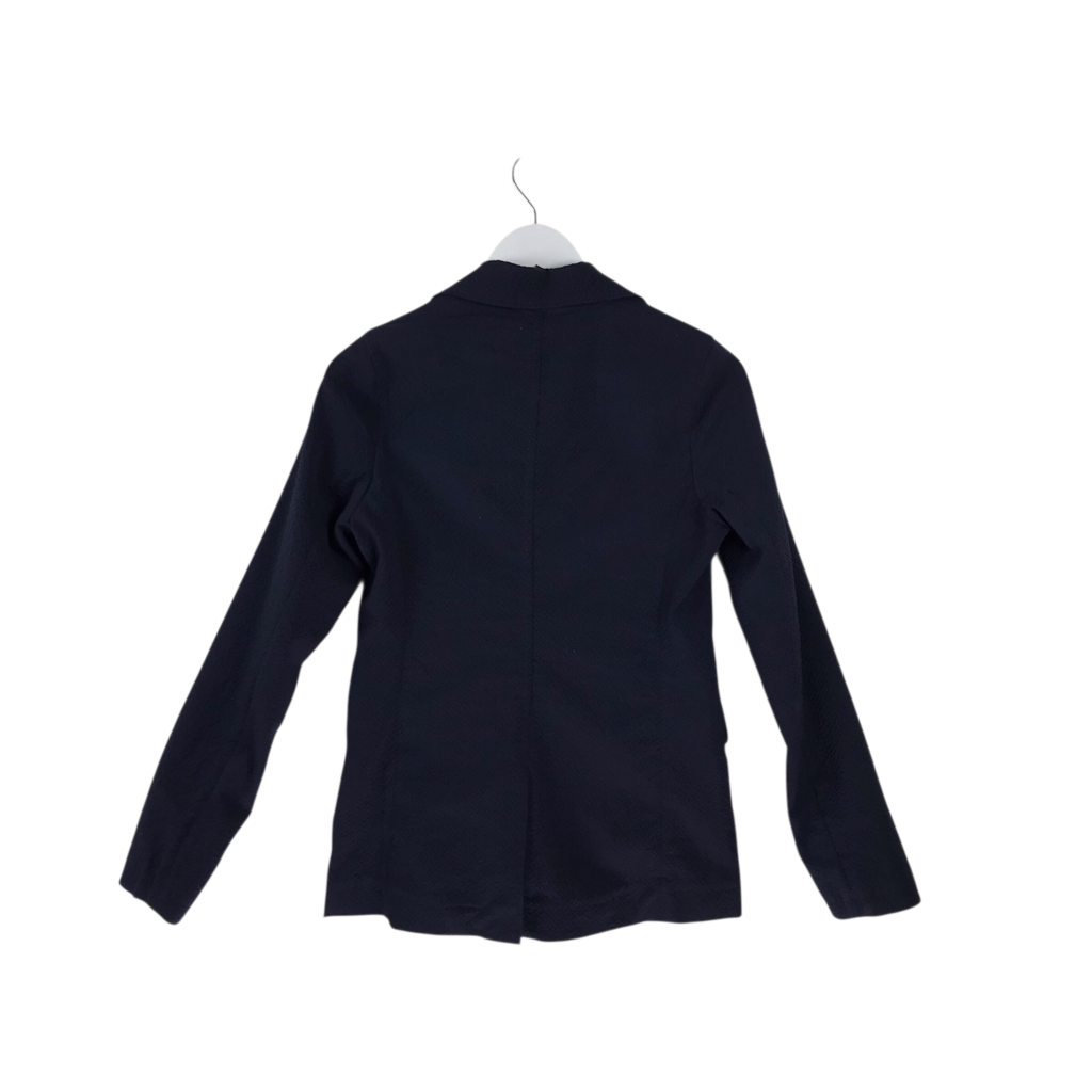 ANN MASHBURN WOOL LONG SLEEVE DESIGNER BLAZER NAVY X SMALL