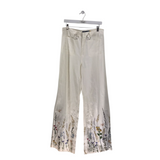 EMBROIDERED DESIGNER PANT CREAM GREEN 00