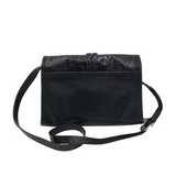BRIGHTON CROC EMBOSSED SATCHEL HANDBAG BLACK