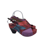 JOHN FLUVOG RET$459 BLOCK HEEL DESIGNER SHOES RED PURPLE 8