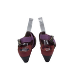 JOHN FLUVOG RET$459 BLOCK HEEL DESIGNER SHOES RED PURPLE 8