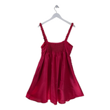 HUTCH FLOWER APPLIQUE SLEEVELESS DESIGNER ROMPER MAGENTA LARGE