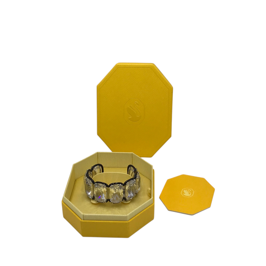 SWAROVSKI NWT$530 CUFF CRYSTALS BRACELET BLACK CRYSTALS