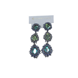 KENDRA SCOTT NWT$250 CLIP ON DANGLE EARRINGS SILVER BLUE