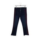 VERONICA BEARD BOOTCUT DESIGNER JEANS BLUE RED 28