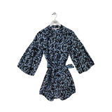 VERONICA BEARD 3/4 SLEEVE DESIGNER DRESS BLUE BLACK 6