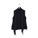 ST JOHN SLEEVELESS DESIGNER BLOUSE BLACK MEDIUM