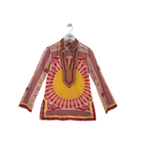 TORY BURCH LONG SLEEVE DESIGNER TOP PEACH RED 2