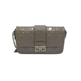 DIOR "NEW LOCK POUCH" w/CHAIN LUXE HANDBAG BEIGE