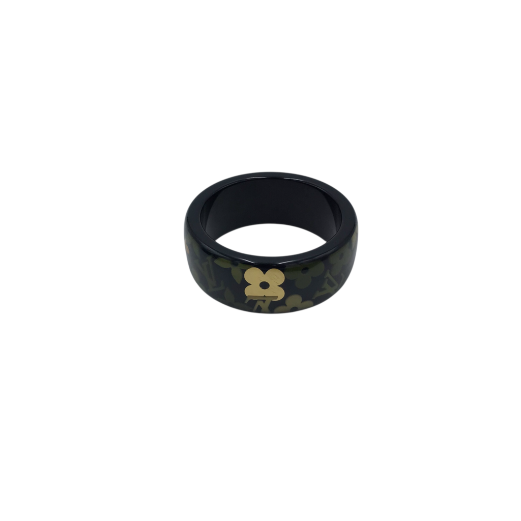 LOUIS VUITTON "FARANDOLI RESIN BANGLE LUXE JEWELRY BLACK