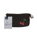 LOUIS VUITTON 2005 CERISES POCHETTE LUXE HANDBAG BROWN