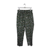 J. CREW NWT SILK FLORAL CROP PANT OLIVE BLUSH 8