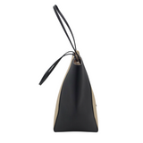 LOUIS VUITTON 2016 LOCK ME CABAS TOTE LUXE HANDBAG BLACK/TAUPE