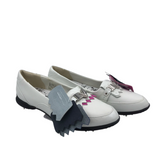 CALLAWAY GOLF LOAFERS INTERCHANGEABLE FRINGE SHOES WHITE 9.5