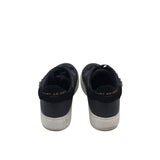 RET$138 CRYSTAL EYE SNEAKER SHOES BLACK WHITE 38.5