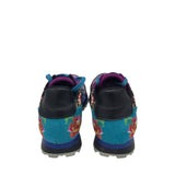 JOHNNY WAS RET$298 PRINT SNEAKER SHOES TEAL PURPLE 37