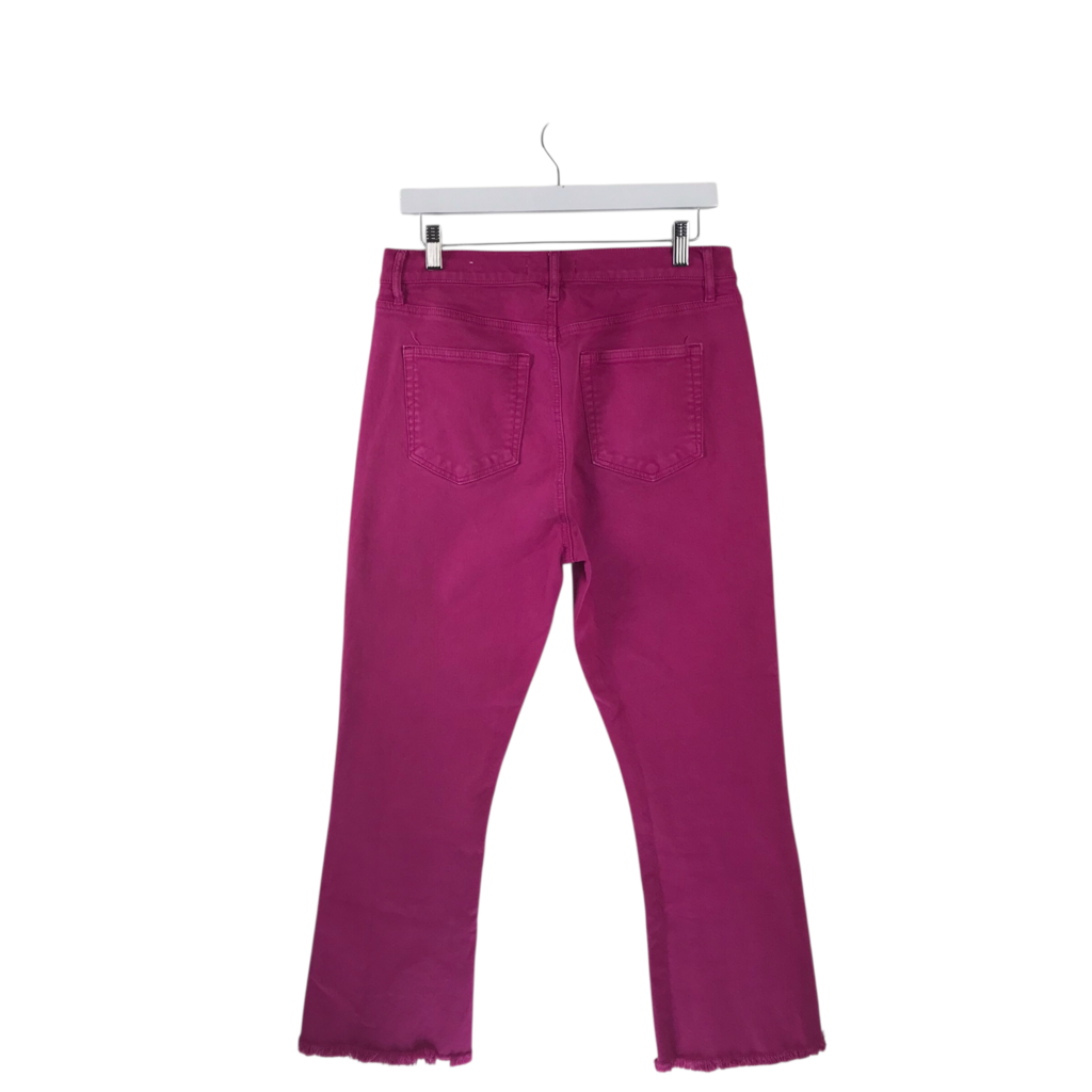 LOFT CROP STRAIGHT LEG JEANS MAGENTA 8