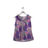 SLEEVELESS TOP PINK BLUE LARGE
