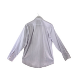 THOMAS PINK STRIPE LONG SLEEVE MEN SHIRT WHITE LAVENDER 16.5