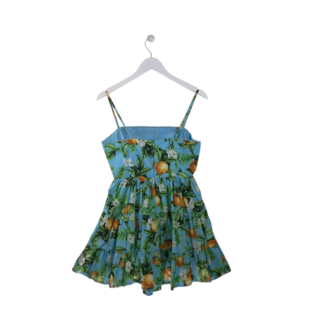BB DAKOTA SLEEVELESS DRESS BLUE GREEN 8