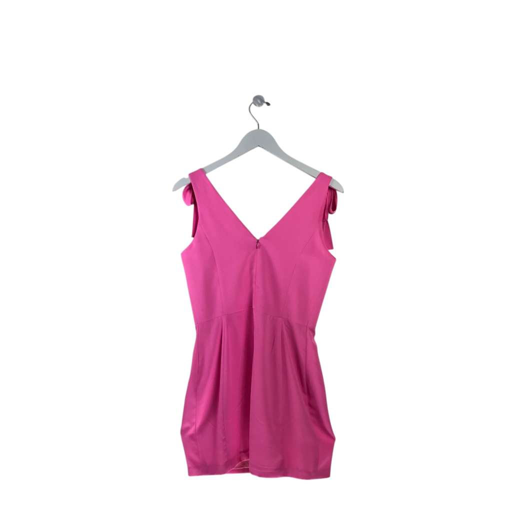 AMANDA UPRICHARD SLEEVELESS TIE DESIGNER DRESS PINK M/L