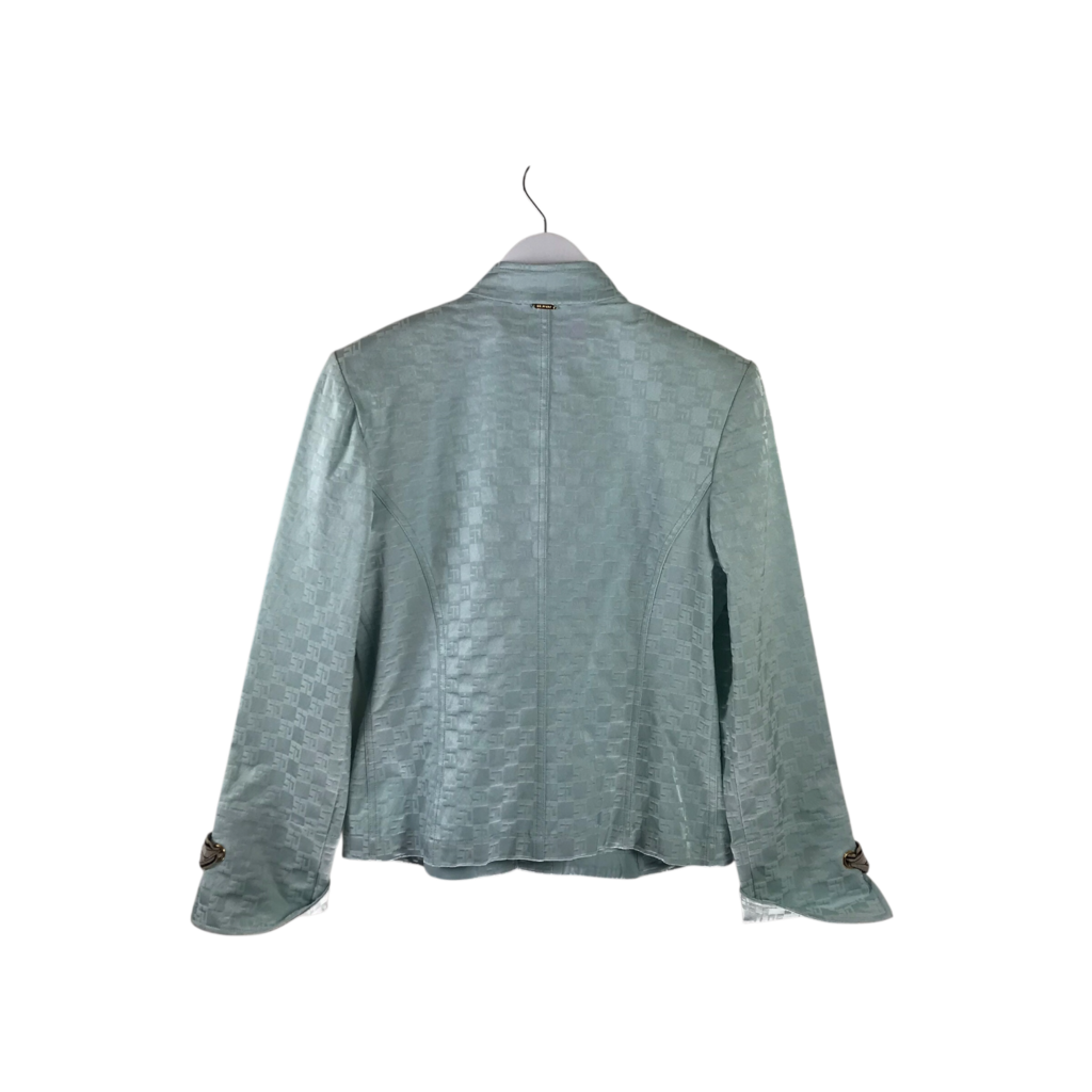 ST JOHN SPORT NWT BOW ZIP LONG SLEEVE DESIGNER BLAZER MINT MEDIUM