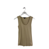 ST JOHN KNIT TSNK DESIGNER TOP SAND P