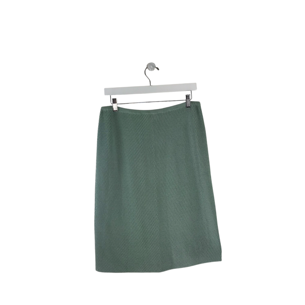 ST JOHN COLLECTION NWT KNIT PENCIL DESIGNER SKIRT SAGE 8