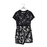 BCBGMAXAZRIA SHORT SLEEVE DESIGNER DRESS BLACK WHITE 8