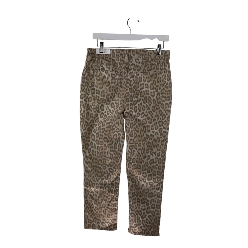 CHICO'S NWT$110 ANIMAL SLIM PANT BEIGE TAUPE 0.5