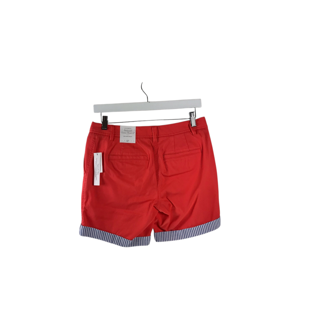 TALBOTS NWT$69 MINI SHORTS ORANGE BLUE 0P