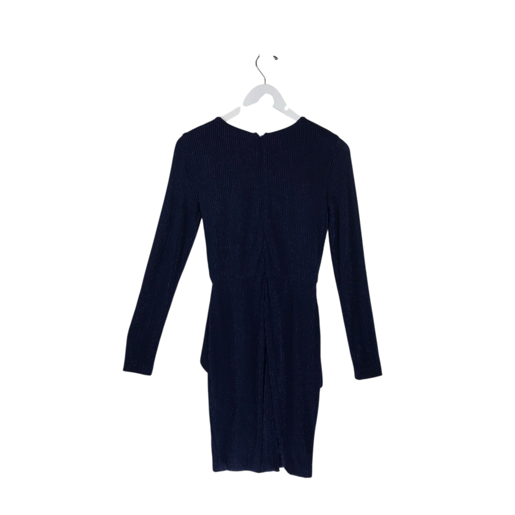 SHIMMER MIDI DESIGNER DRESS NAVY SMALL