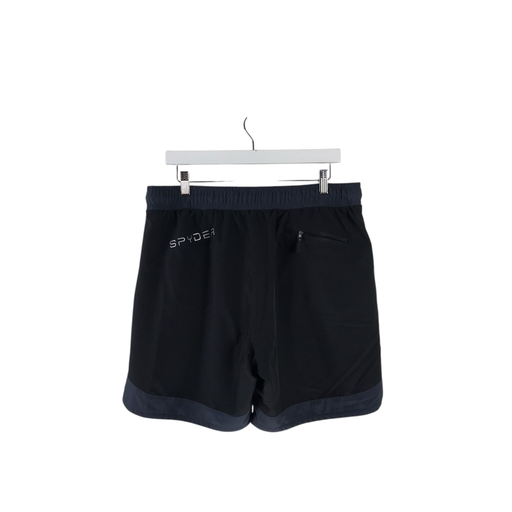 SPYDER DRAWSTRING SHORT MEN ACTIVEWEAR BLACK GRAY LARGE