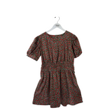 FREE PEOPLE SHORT SLEEVE DRESS BROWN PINK LARGE
