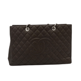 CHANEL GRAND SHOPPING TOTE GST LUXE HANDBAG BROWN