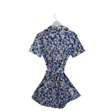 KATE SPADE FLORAL SHORT SLEEVE DESIGNER DRESS BLUE WHITE XS