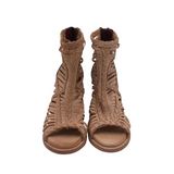 FREEBIRD RET$245 LEATHER BOOTIE SHOES PINK BLUE 8