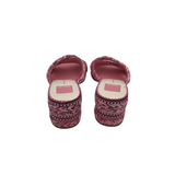 DOLCE VITA RET$130 WOVEN BLOCK HEEL SANDAL SHOES PINK BLACK 8M