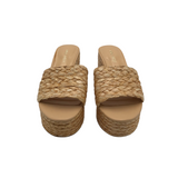 NINE WEST BLOCK HEEL SHOES TAN 7M