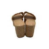 NINE WEST BLOCK HEEL SHOES TAN 7M