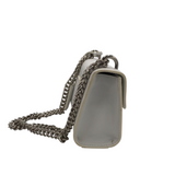 WORTH LEATHER CHAIN HANDBAG WHITE