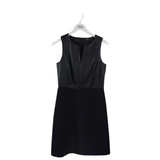 THEORY LEATHER SLEEVELESS DESIGNER DRESS BLACK 6