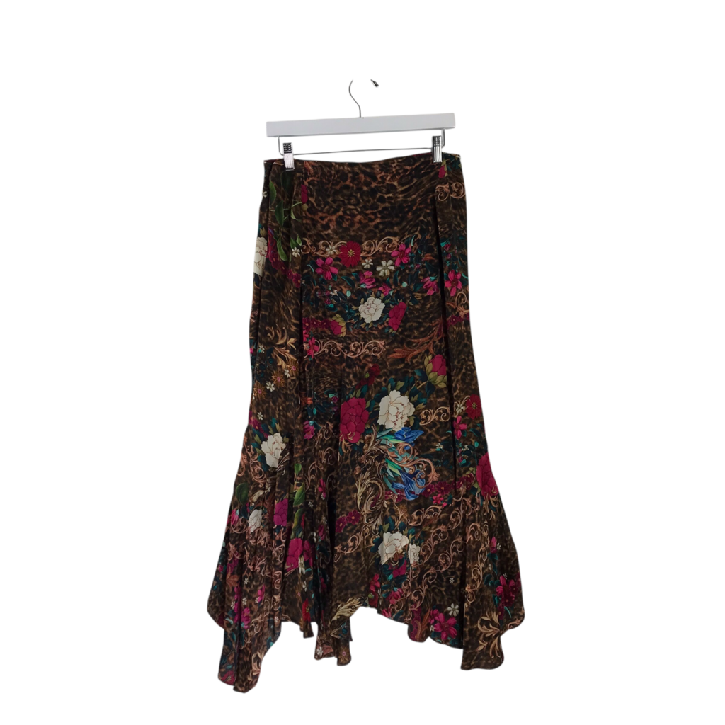ROBERT GRAHAM NWT$298 ANIMAL PRINT MAXI DESIGNER SKIRT BROWN MAGENTA 4