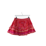 FARM RIO NWT$120 PRINT TIERED MINI DESIGNER SKIRT PINK RED SMALL