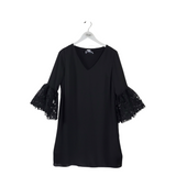 JOSEPH RIBKOFF NWT$298 FLARE SLEEVE DESIGNER DRESS BLACK 4